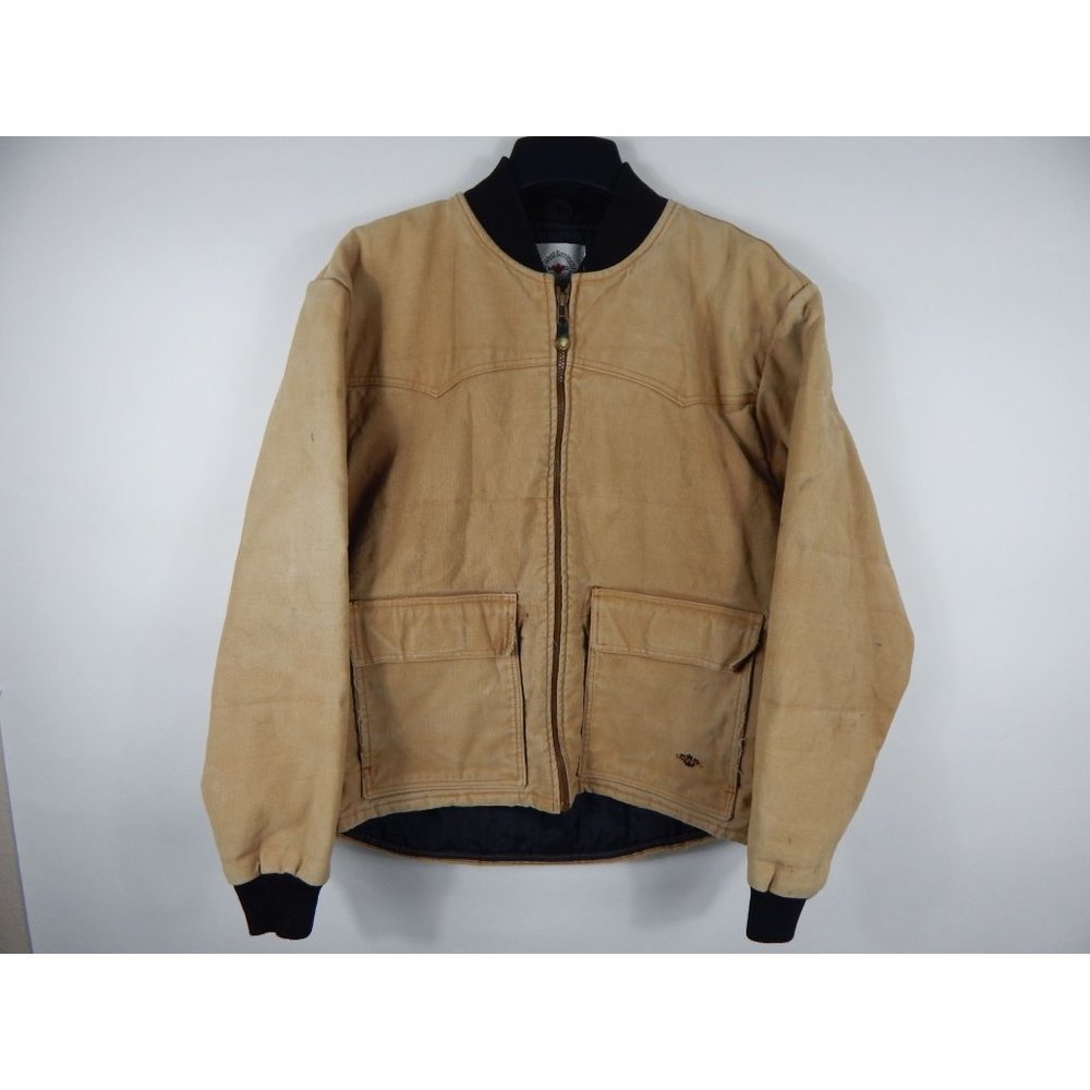 Vintage Mid-West Garment Co. Workwear Bomber Jacket Tan Size M Men's D18 Canada